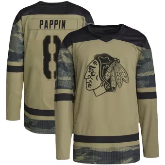 Men's Jim Pappin Chicago Blackhawks Camo Military Appreciation Practice Jersey - Black Authentic