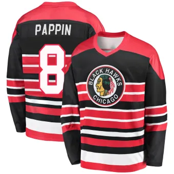 Men's Jim Pappin Chicago Blackhawks Premier Heritage Jersey - Red/Black Breakaway