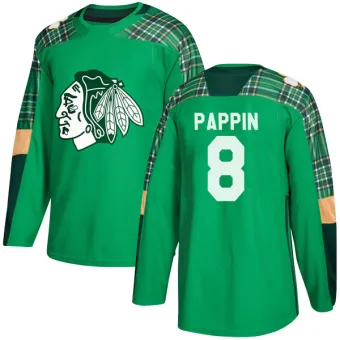 Men's Jim Pappin Chicago Blackhawks St. Patrick's Day Practice Jersey - Green Authentic