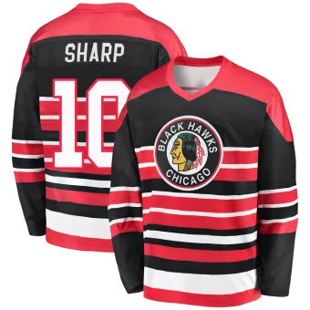 Men's Patrick Sharp Chicago Blackhawks Premier Heritage Jersey - Red/Black Breakaway