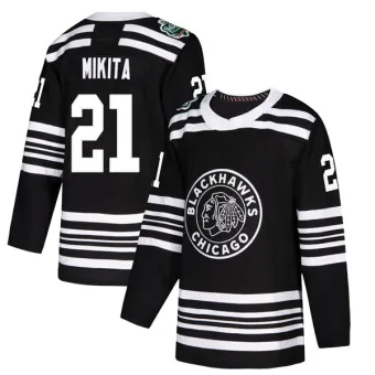 Men's Stan Mikita Chicago Blackhawks 2019 Winter Classic Jersey - Black Authentic