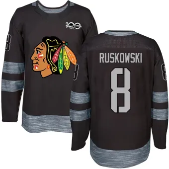 Men's Terry Ruskowski Chicago Blackhawks 1917-2017 100th Anniversary Jersey - Black Authentic