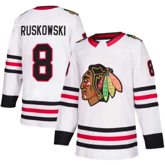 Men's Terry Ruskowski Chicago Blackhawks Away Jersey - White Authentic