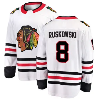 Men's Terry Ruskowski Chicago Blackhawks Away Jersey - White Breakaway