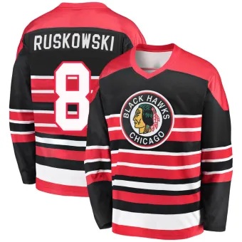 Men's Terry Ruskowski Chicago Blackhawks Premier Heritage Jersey - Red/Black Breakaway