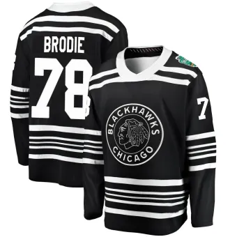 Men's TJ Brodie Chicago Blackhawks 2019 Winter Classic Jersey - Black Breakaway