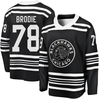 Men's TJ Brodie Chicago Blackhawks Alternate 2019/20 Premier Jersey - Black Breakaway