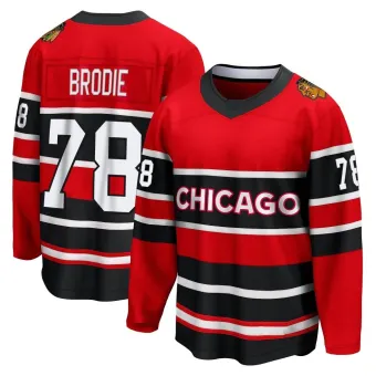 Men's TJ Brodie Chicago Blackhawks Red Special Edition 2.0 Jersey - Black Breakaway