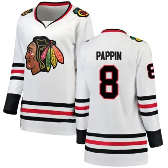 Women's Jim Pappin Chicago Blackhawks Away Jersey - White Breakaway