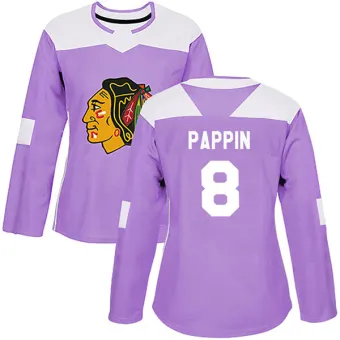 Women's Jim Pappin Chicago Blackhawks Fights Cancer Practice Jersey - Purple Authentic