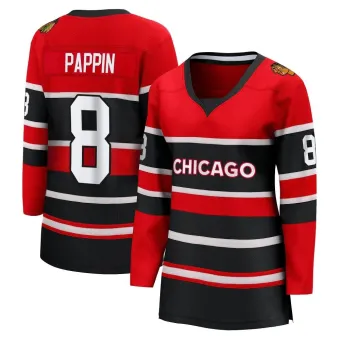 Women's Jim Pappin Chicago Blackhawks Red Special Edition 2.0 Jersey - Black Breakaway