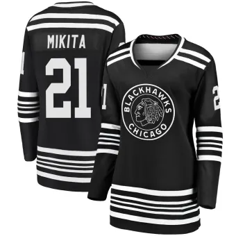 Women's Stan Mikita Chicago Blackhawks Alternate 2019/20 Premier Jersey - Black Breakaway