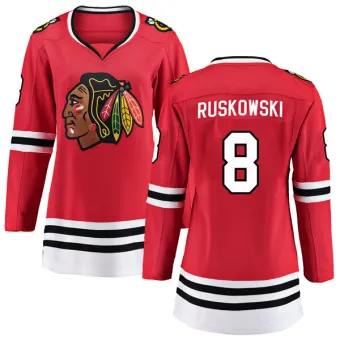 Women's Terry Ruskowski Chicago Blackhawks Red Home Jersey - Black Breakaway