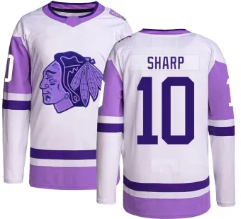 Youth Patrick Sharp Chicago Blackhawks Hockey Fights Cancer Jersey - Black Authentic