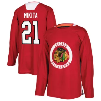 Youth Stan Mikita Chicago Blackhawks Red Home Practice Jersey - Black Authentic